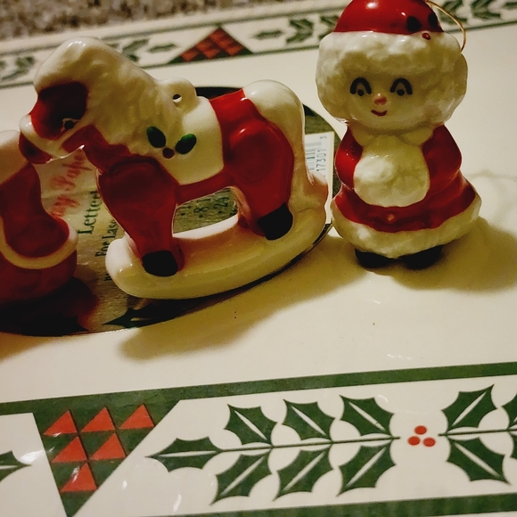 Set of four Fitz and Floyd complete set Santa mrs.clause mouse horse rocker - Picture 3 of 6